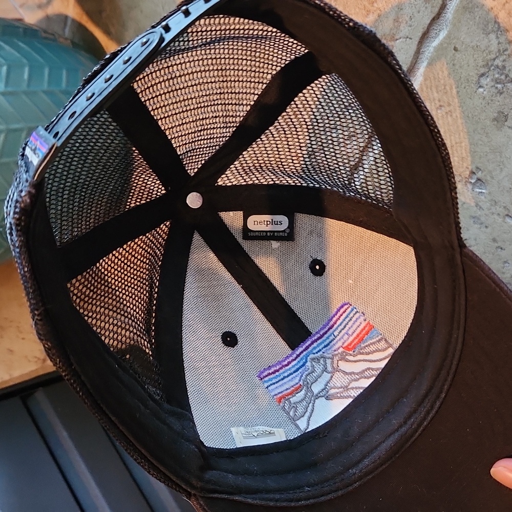 Patagonia Black Cap with Colorful Mountain Design Unisex - Picture 10 of 11